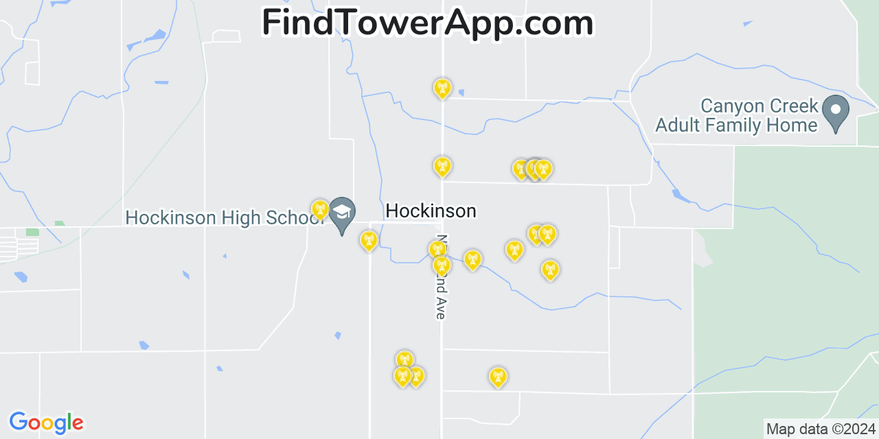 T-Mobile 4G/5G cell tower coverage map Hockinson, Washington