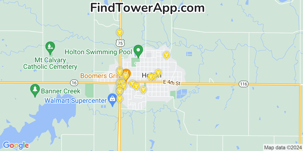 T-Mobile 4G/5G cell tower coverage map Holton, Kansas