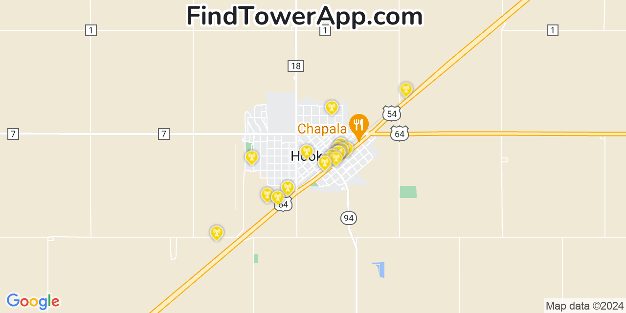 T-Mobile 4G/5G cell tower coverage map Hooker, Oklahoma