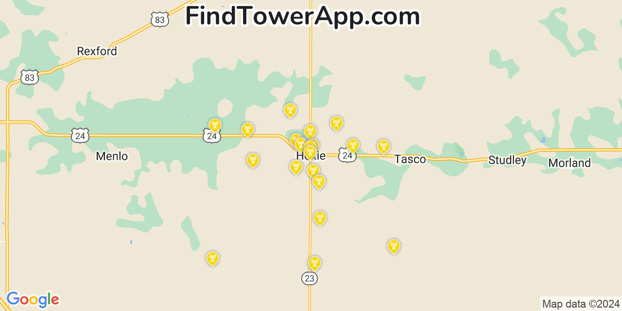 T-Mobile 4G/5G cell tower coverage map Hoxie, Kansas