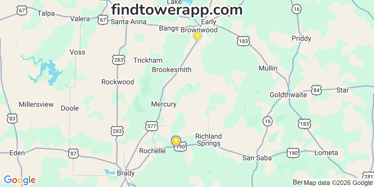 Map showing the 8 primary Verizon cell tower locations detected in Img, Texas with coverage radius and signal strength indicators