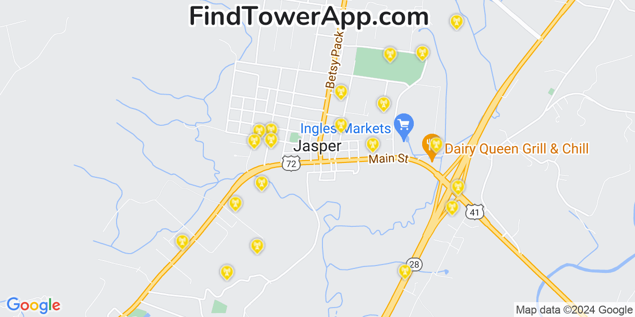 T-Mobile 4G/5G cell tower coverage map Jasper, Tennessee