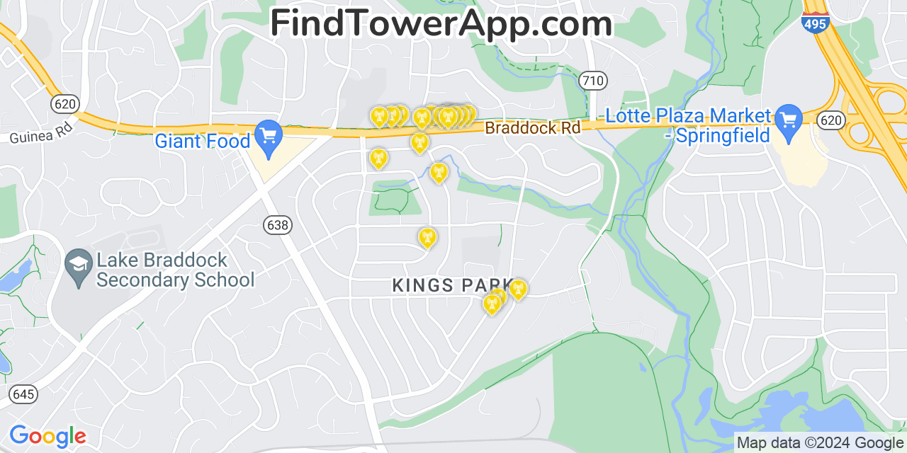 T-Mobile 4G/5G cell tower coverage map Kings Park, Virginia