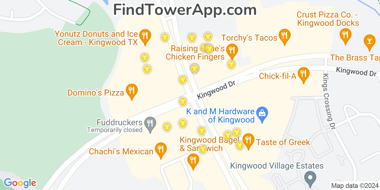 Kingwood Texas Cell Tower Coverage Map