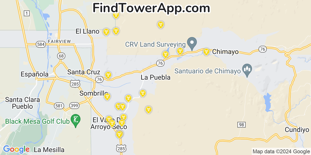 T-Mobile 4G/5G cell tower coverage map La Puebla, New Mexico