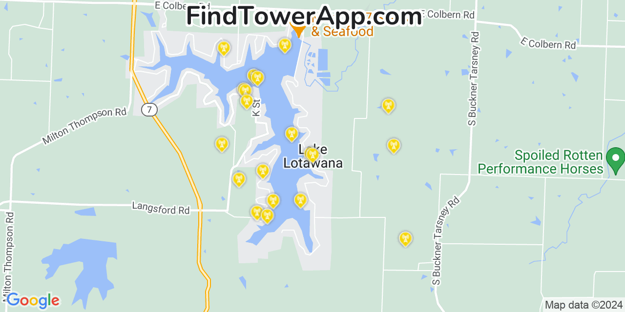 T-Mobile 4G/5G cell tower coverage map Lake Lotawana, Missouri