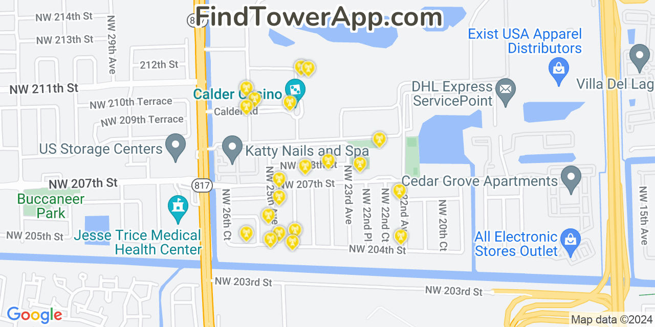 AT&T 4G/5G cell tower coverage map Lake Lucerne, Florida