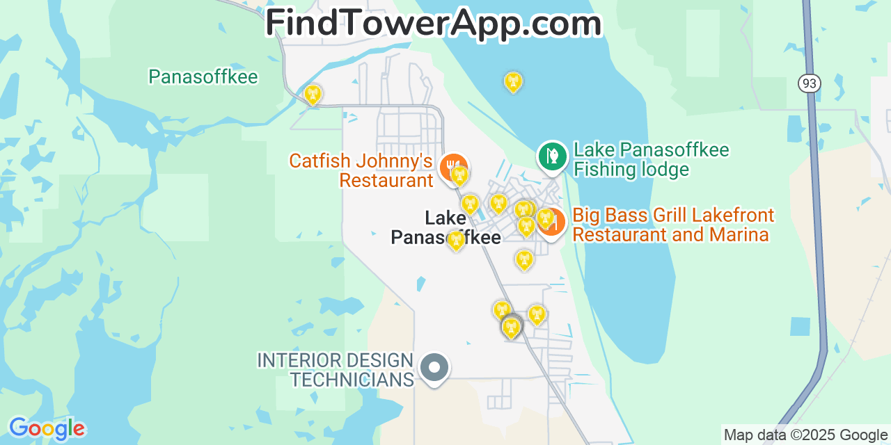 Lake Panasoffkee Florida Cell Tower Coverage Map