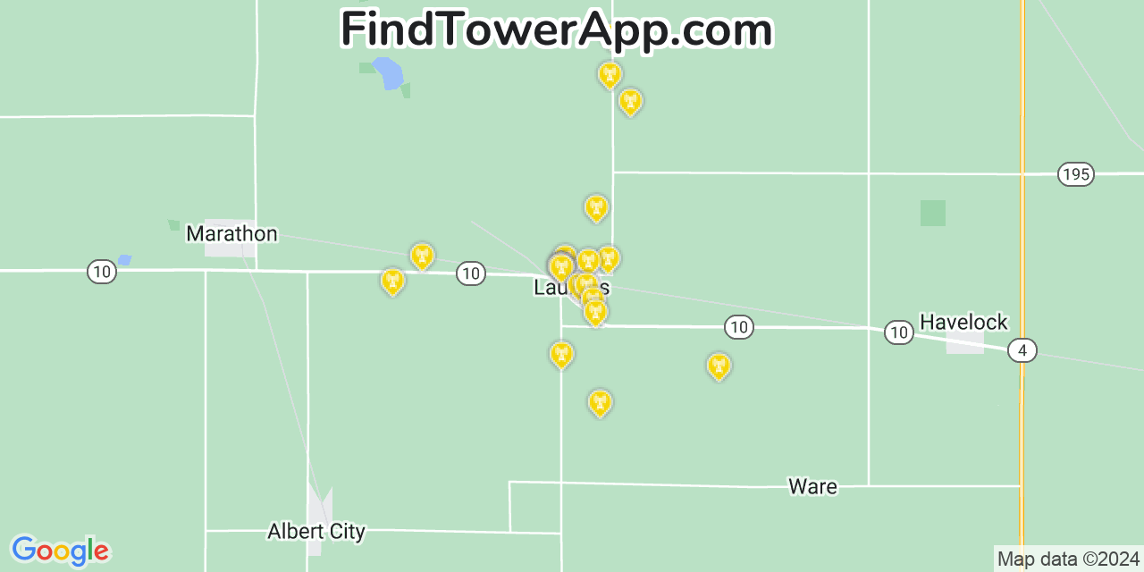 T-Mobile 4G/5G cell tower coverage map Laurens, Iowa