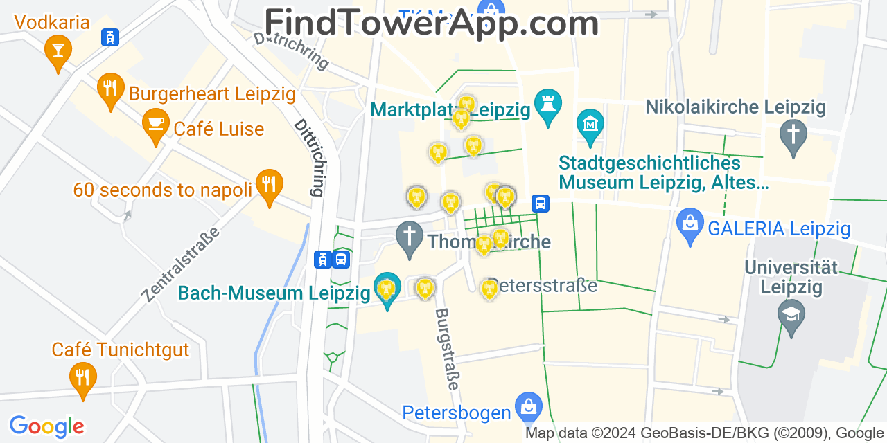Leipzig (Germany) 4G/5G cell tower coverage map