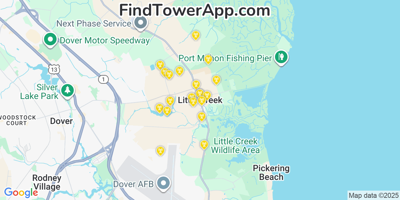 Little Creek T-Mobile Cell Towers, Delaware - FindTower App