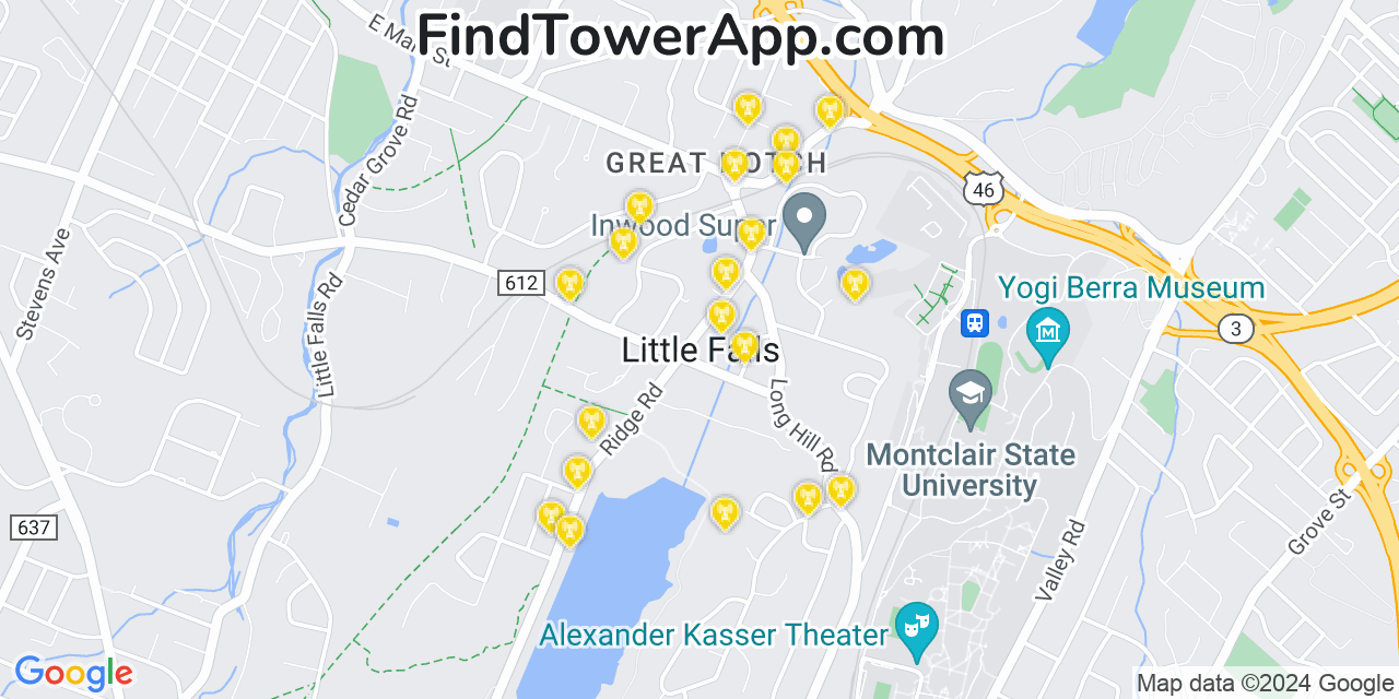 T-Mobile 4G/5G cell tower coverage map Little Falls, New Jersey