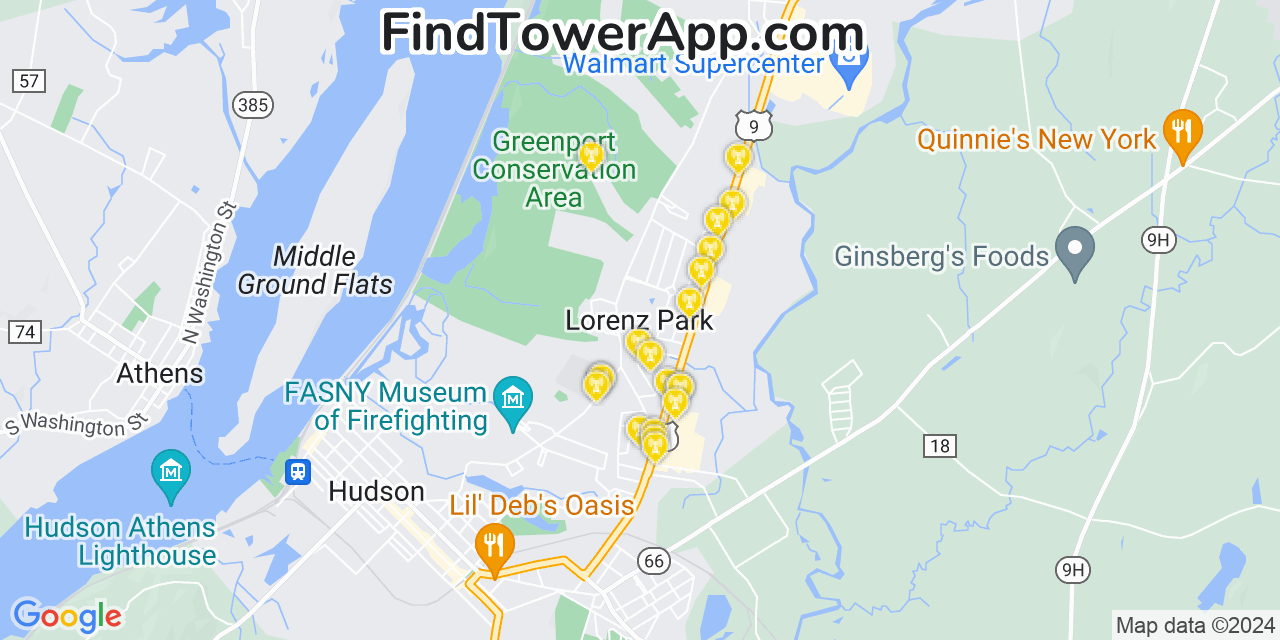 Verizon 4G/5G cell tower coverage map Lorenz Park, New York