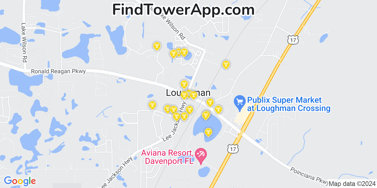 T-Mobile 4G/5G cell tower coverage map Loughman, Florida