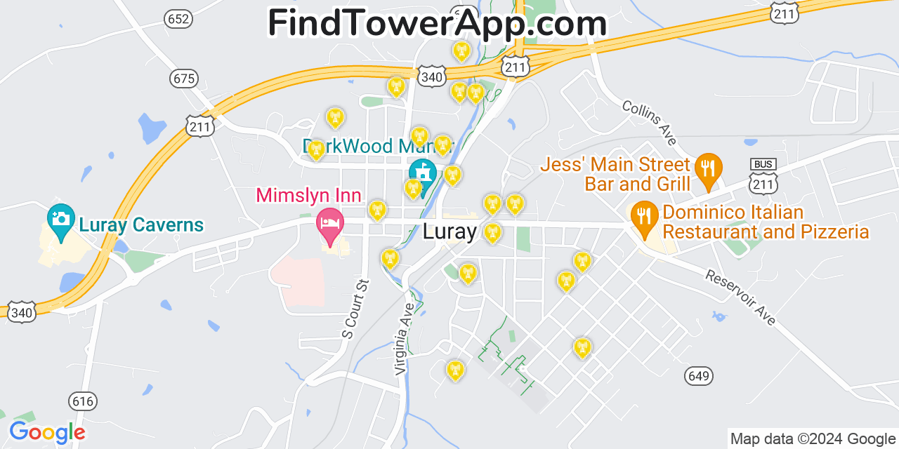 T-Mobile 4G/5G cell tower coverage map Luray, Virginia