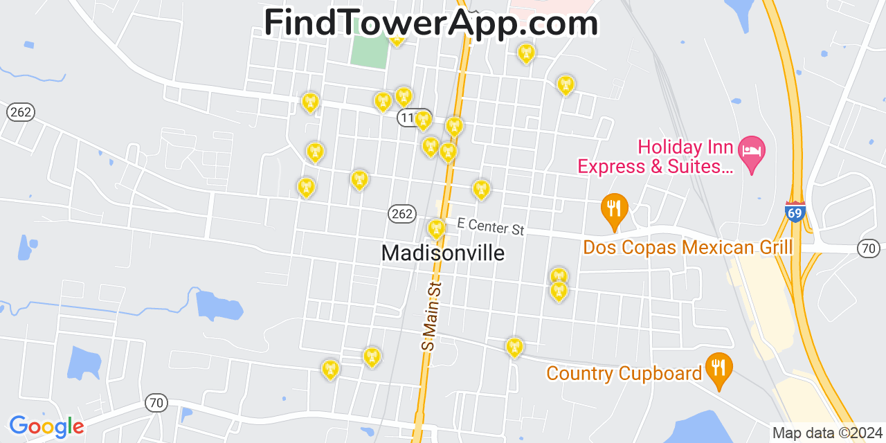 T-Mobile 4G/5G cell tower coverage map Madisonville, Kentucky