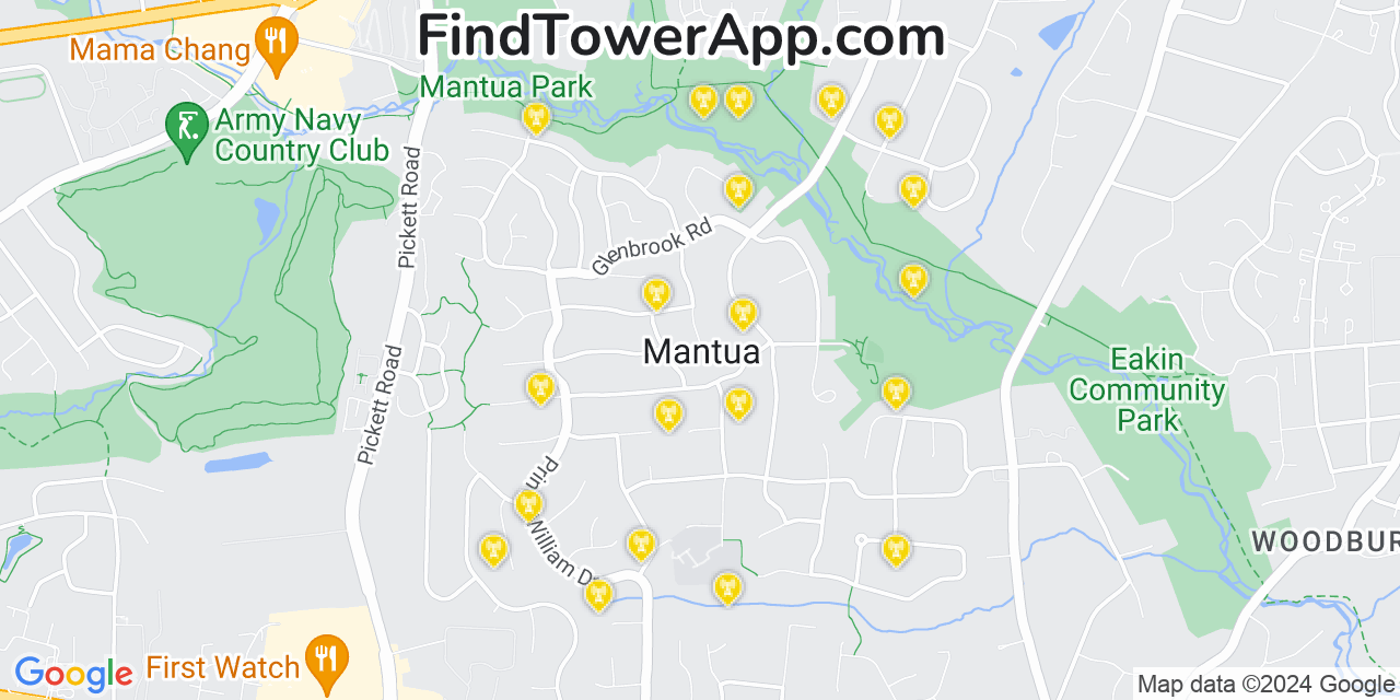 T-Mobile 4G/5G cell tower coverage map Mantua, Virginia