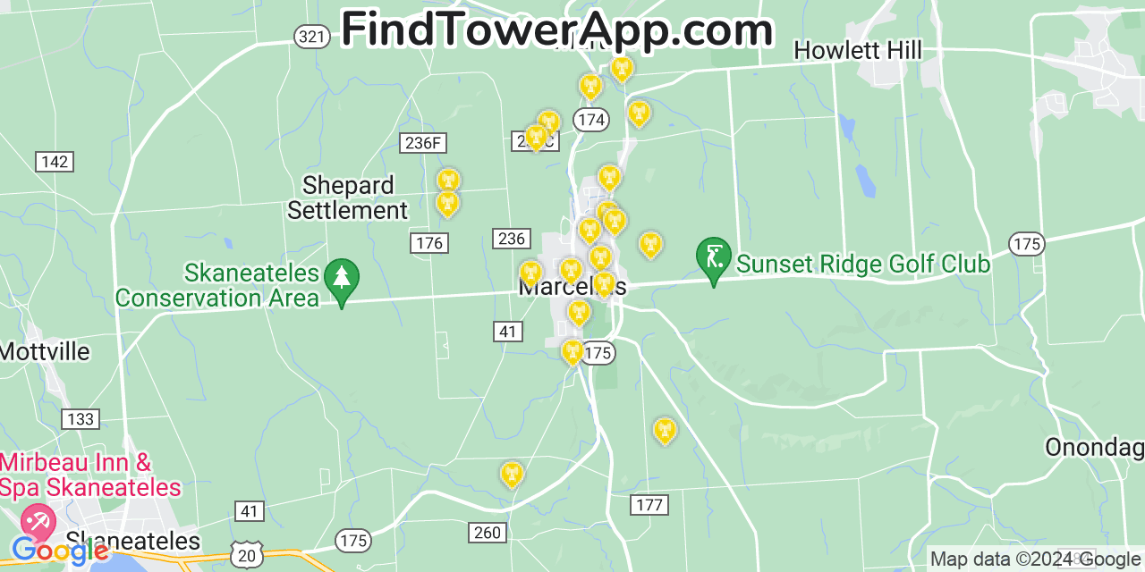 T-Mobile 4G/5G cell tower coverage map Marcellus, New York