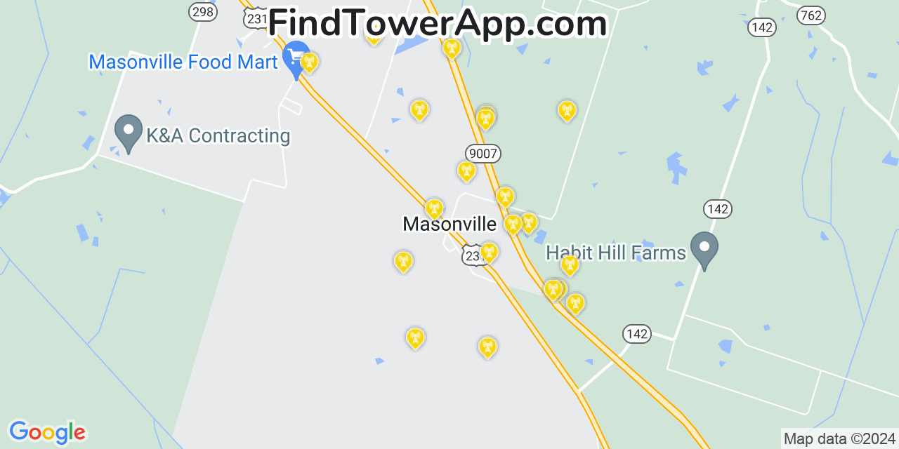 T-Mobile 4G/5G cell tower coverage map Masonville, Kentucky