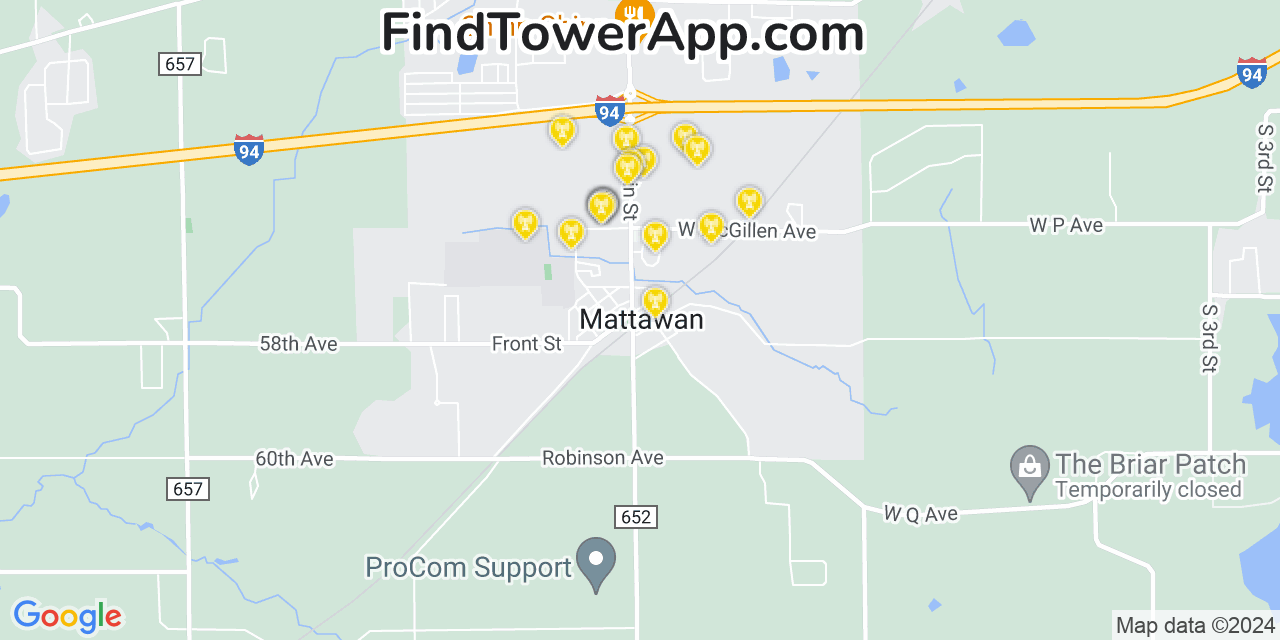 T-Mobile 4G/5G cell tower coverage map Mattawan, Michigan