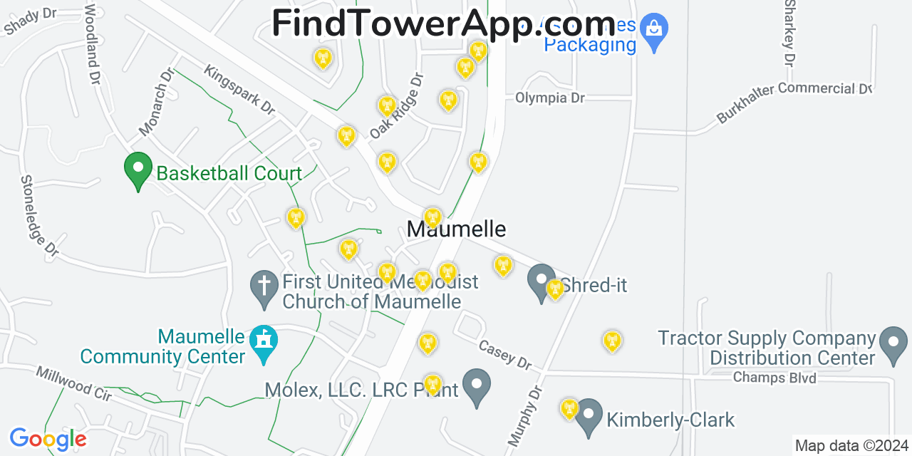 AT&T 4G/5G cell tower coverage map Maumelle, Arkansas