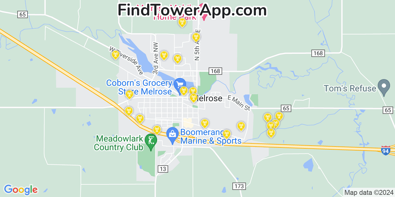 T-Mobile 4G/5G cell tower coverage map Melrose, Minnesota