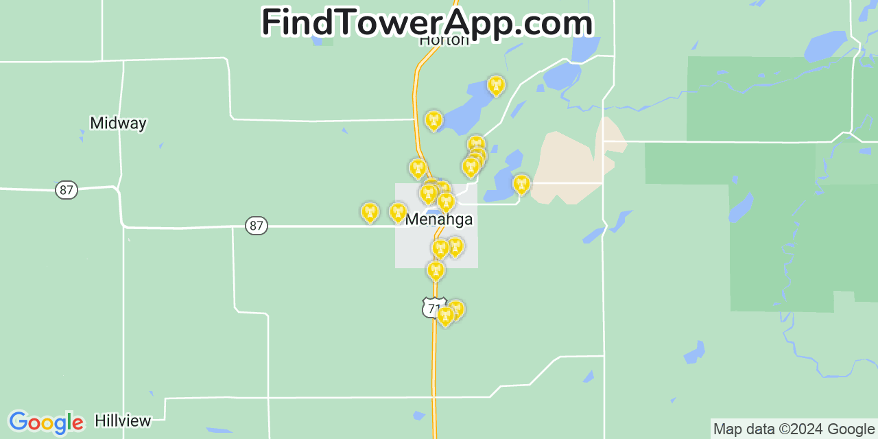 T-Mobile 4G/5G cell tower coverage map Menahga, Minnesota