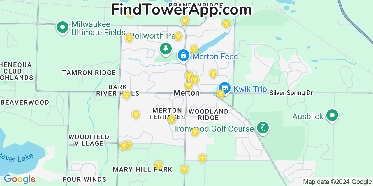 Merton Wisconsin Cell Tower Coverage Map