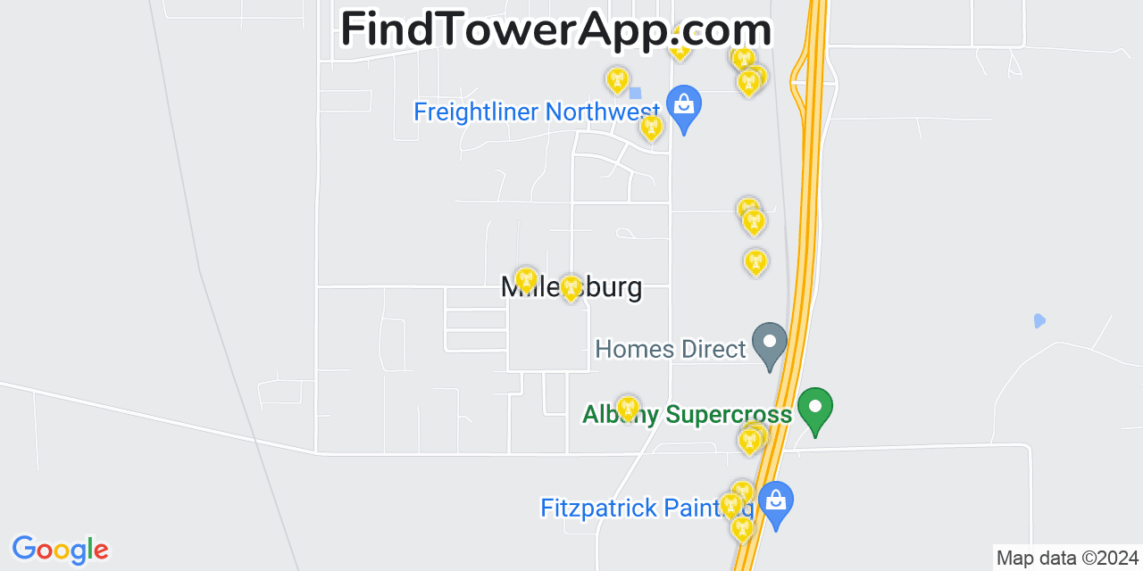 T-Mobile 4G/5G cell tower coverage map Millersburg, Oregon