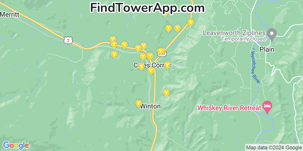 Verizon 4G/5G cell tower coverage map Monroe North, Washington