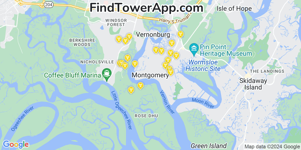 T-Mobile 4G/5G cell tower coverage map Montgomery, Georgia