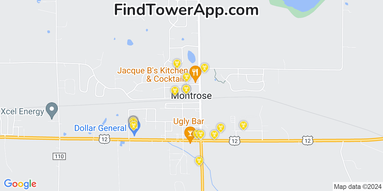 T-Mobile 4G/5G cell tower coverage map Montrose, Minnesota