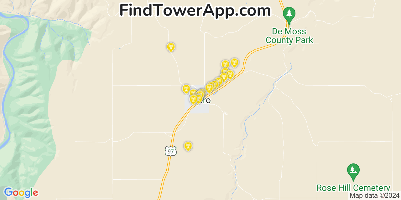 T-Mobile 4G/5G cell tower coverage map Moro, Oregon