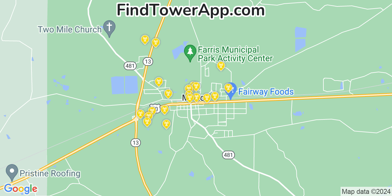 AT&T 4G/5G cell tower coverage map Morton, Mississippi