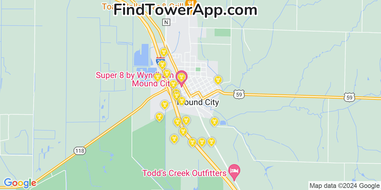 T-Mobile 4G/5G cell tower coverage map Mound City, Missouri