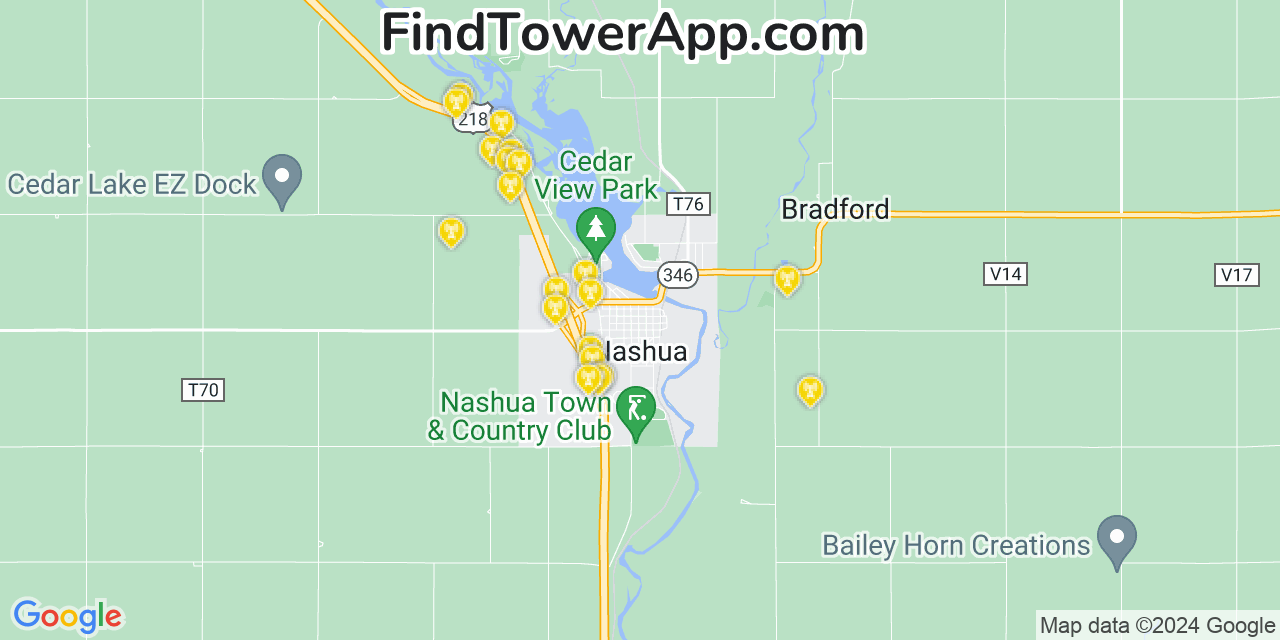 T-Mobile 4G/5G cell tower coverage map Nashua, Iowa