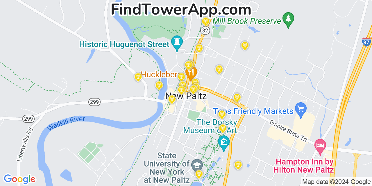 T-Mobile 4G/5G cell tower coverage map New Paltz, New York