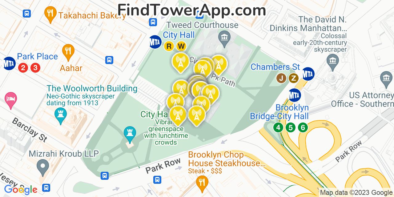 New York City New York Cell Tower Coverage Map