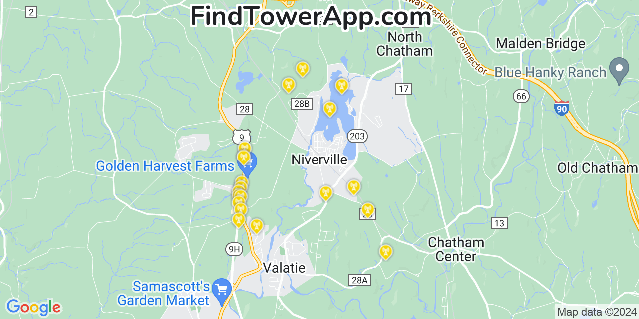 T-Mobile 4G/5G cell tower coverage map Niverville, New York