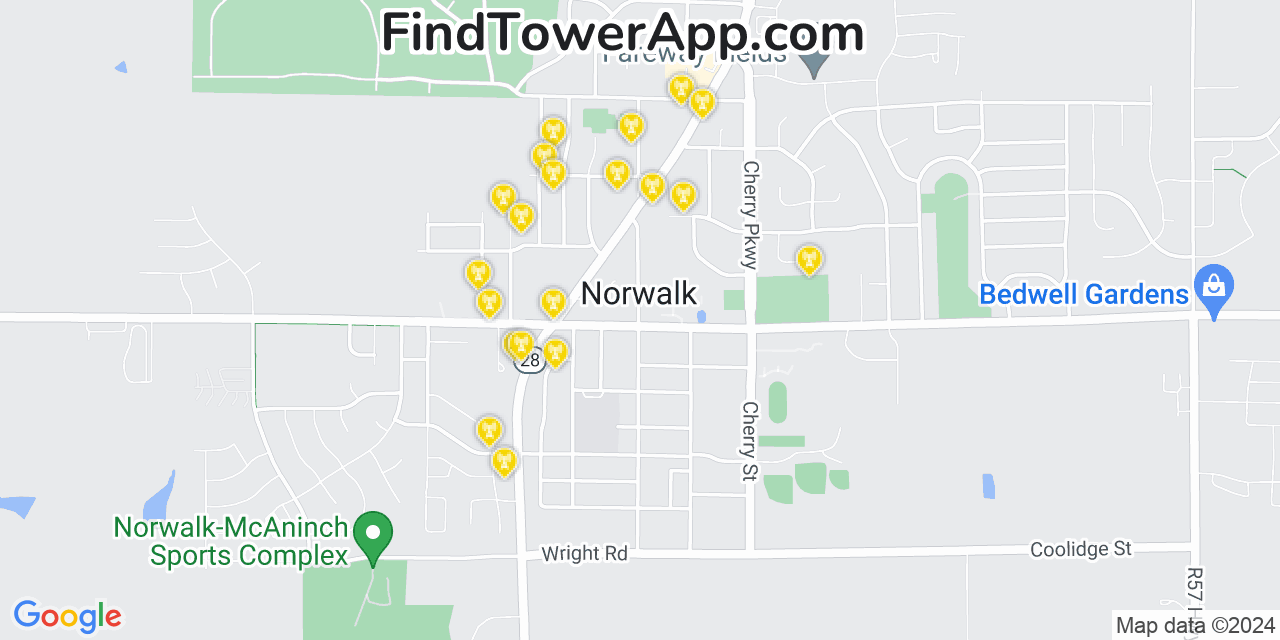 AT&T 4G/5G cell tower coverage map Norwalk, Iowa