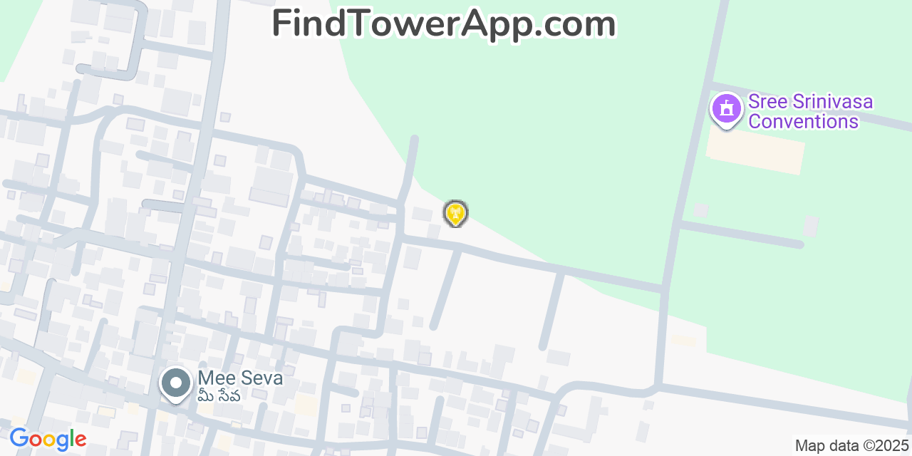 Map showing the 5 primary Bihar & Jharkhand cell tower locations in Null, India