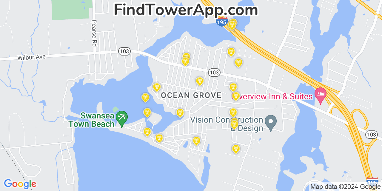 T-Mobile 4G/5G cell tower coverage map Ocean Grove, Massachusetts