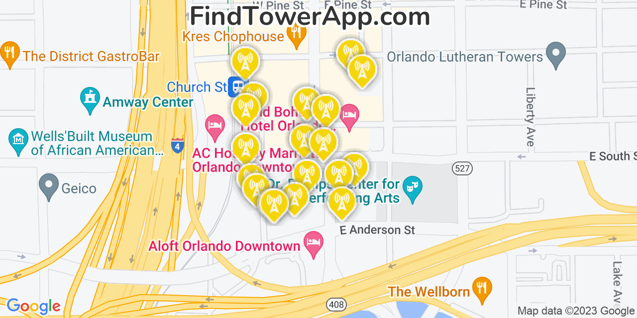 Orlando Florida Cell Tower Coverage Map