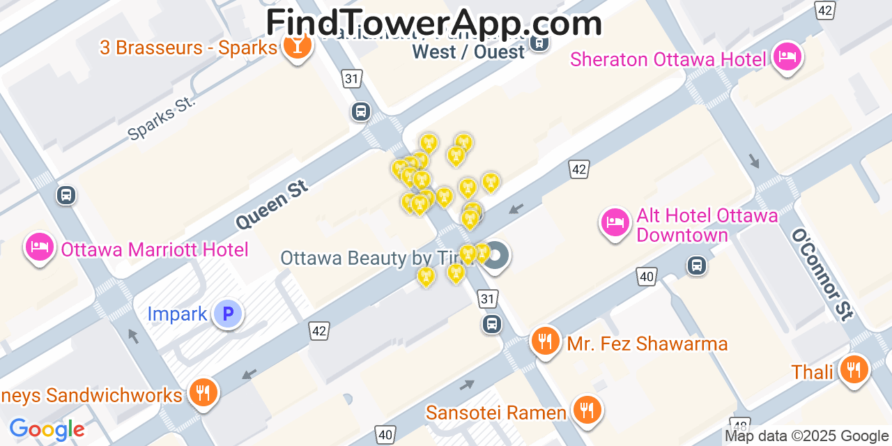 Ottawa Cell Towers, Canada - FindTower App Coverage Maps