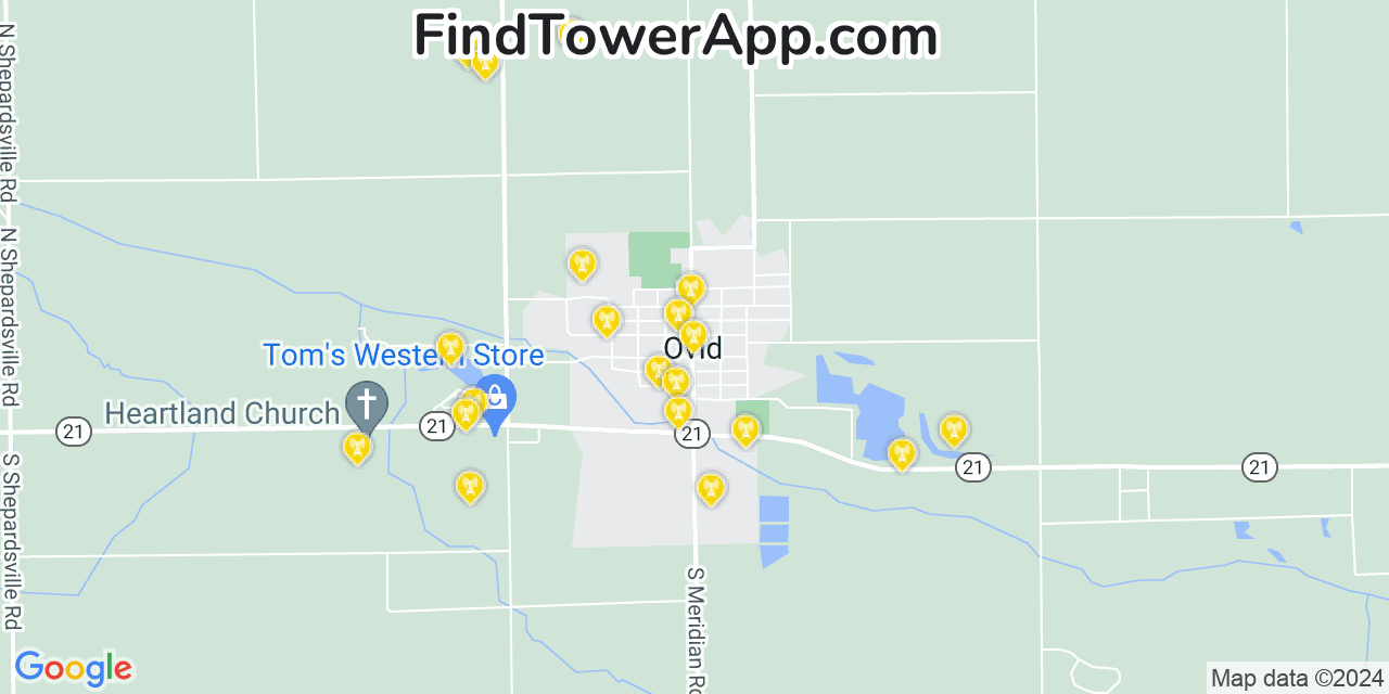 T-Mobile 4G/5G cell tower coverage map Ovid, Michigan