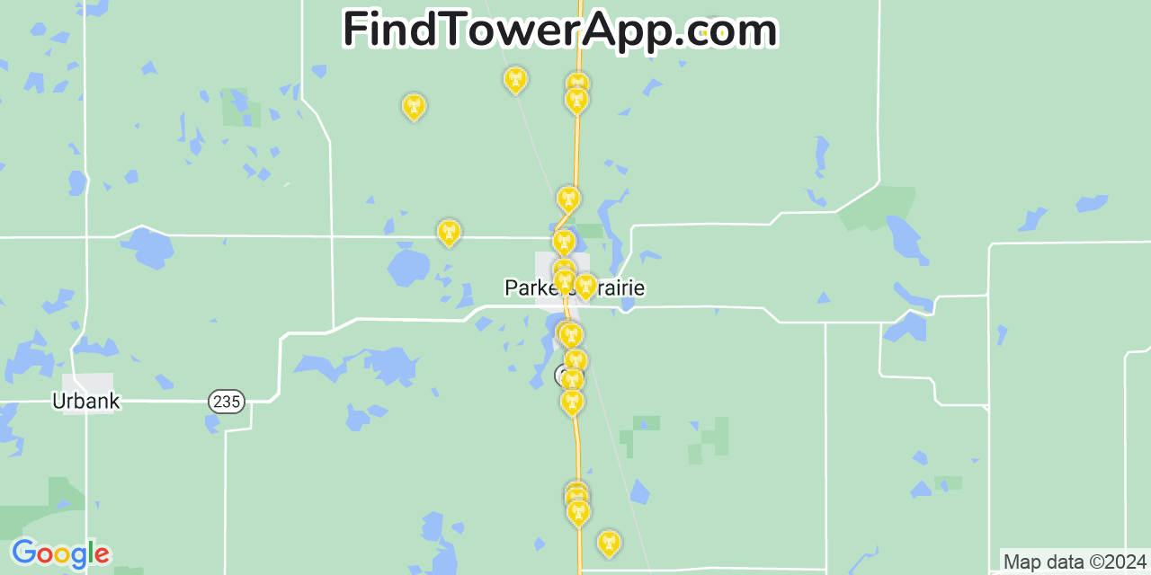 T-Mobile 4G/5G cell tower coverage map Parkers Prairie, Minnesota