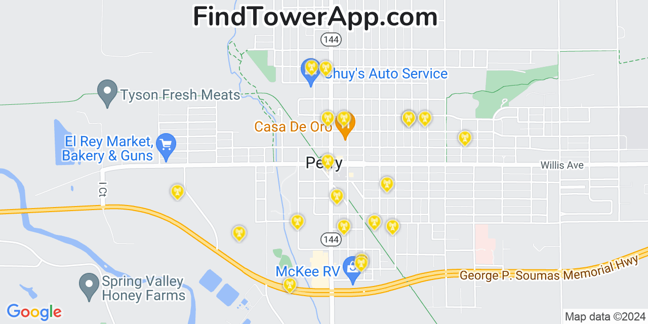 AT&T 4G/5G cell tower coverage map Perry, Iowa