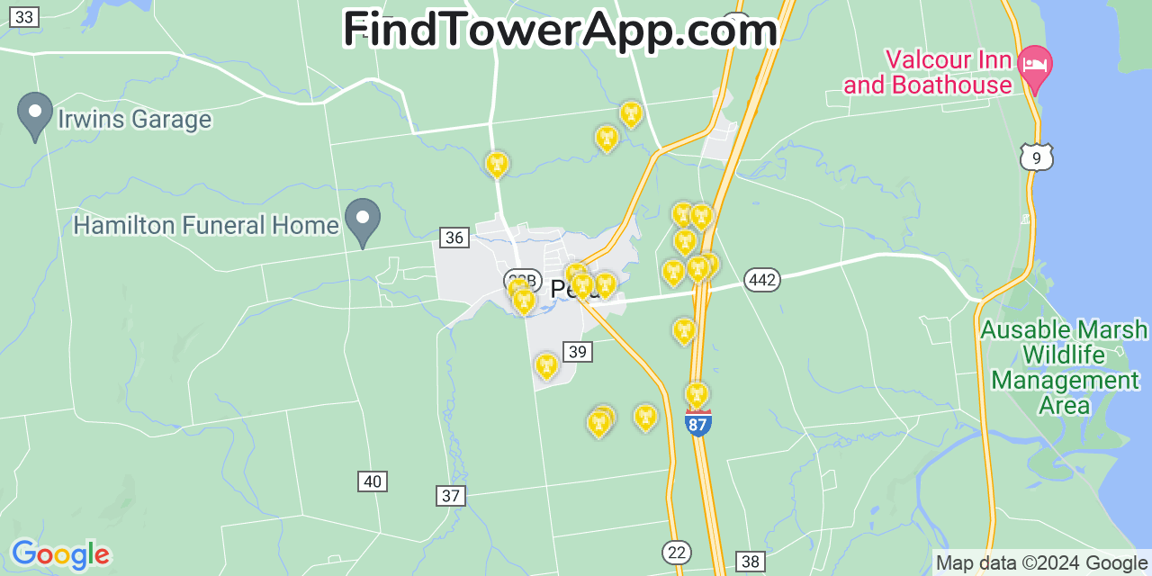 T-Mobile 4G/5G cell tower coverage map Peru, New York