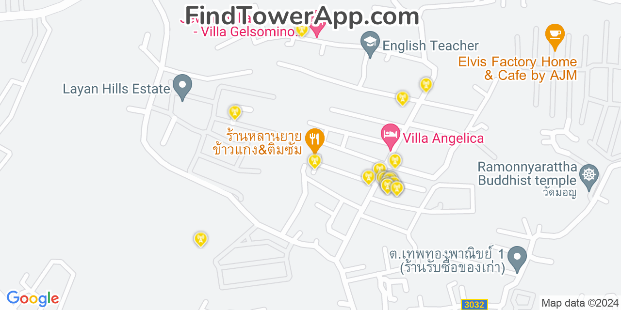 Phuket (Thailand) 4G/5G cell tower coverage map