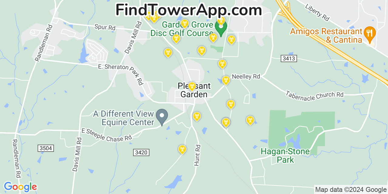 T-Mobile 4G/5G cell tower coverage map Pleasant Garden, North Carolina